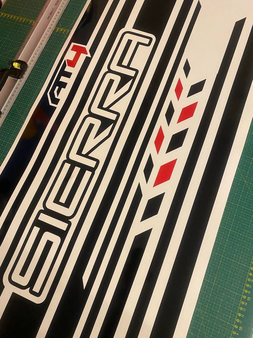 Premium Vinyl Sticker Compatible With GMC Sierra Mountain Rocket Style Design