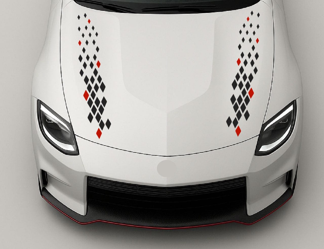 Hood Racing Stripe Decal Compatible with Nissan Z – Premium Vinyl Graphic