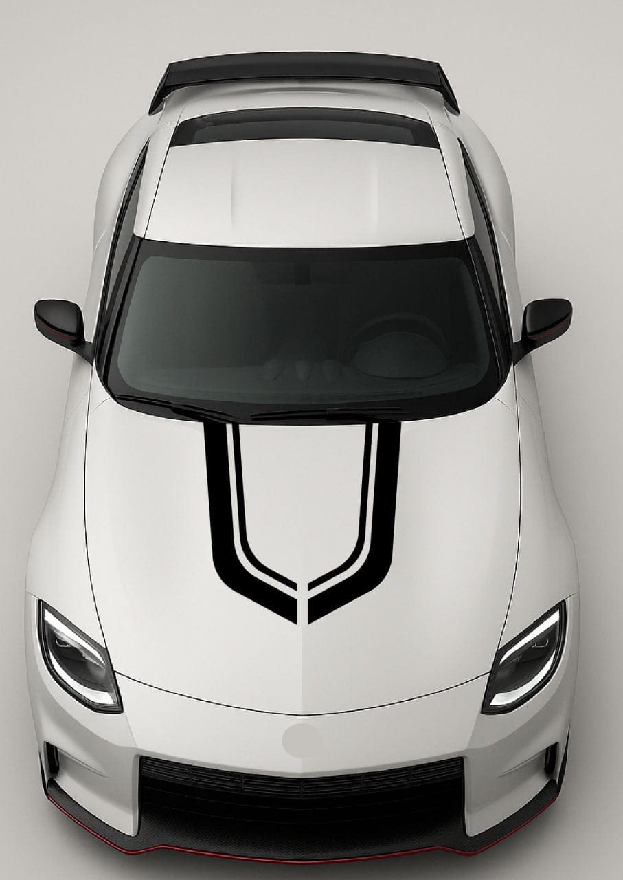 Sporty Hood Vinyl Stripes Compatible with Nissan Z – Clean Line Design