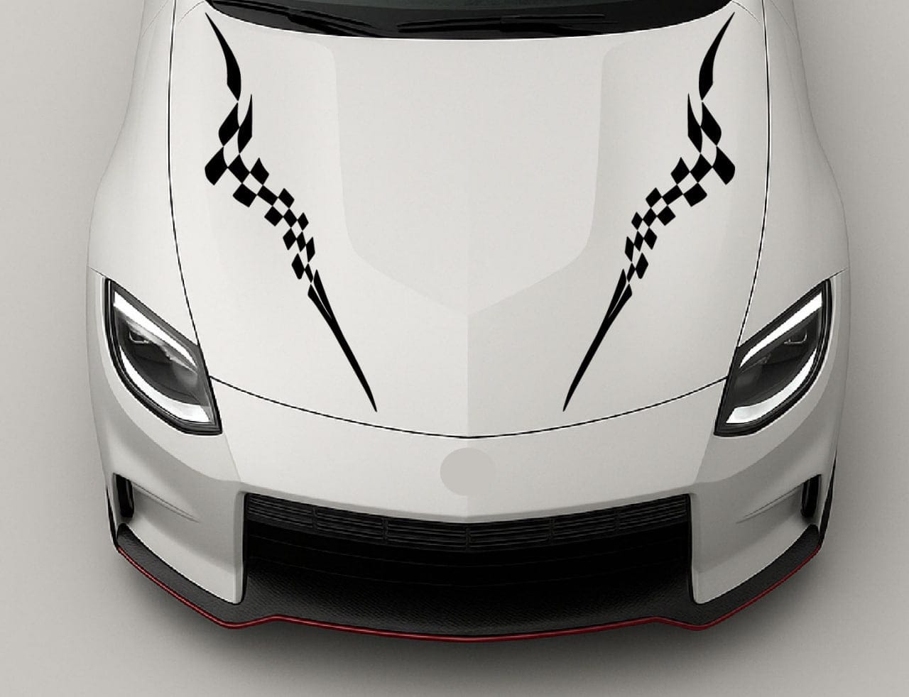 Racing-Inspired Hood Stripes Compatible with Nissan Z – Precision Cut Vinyl