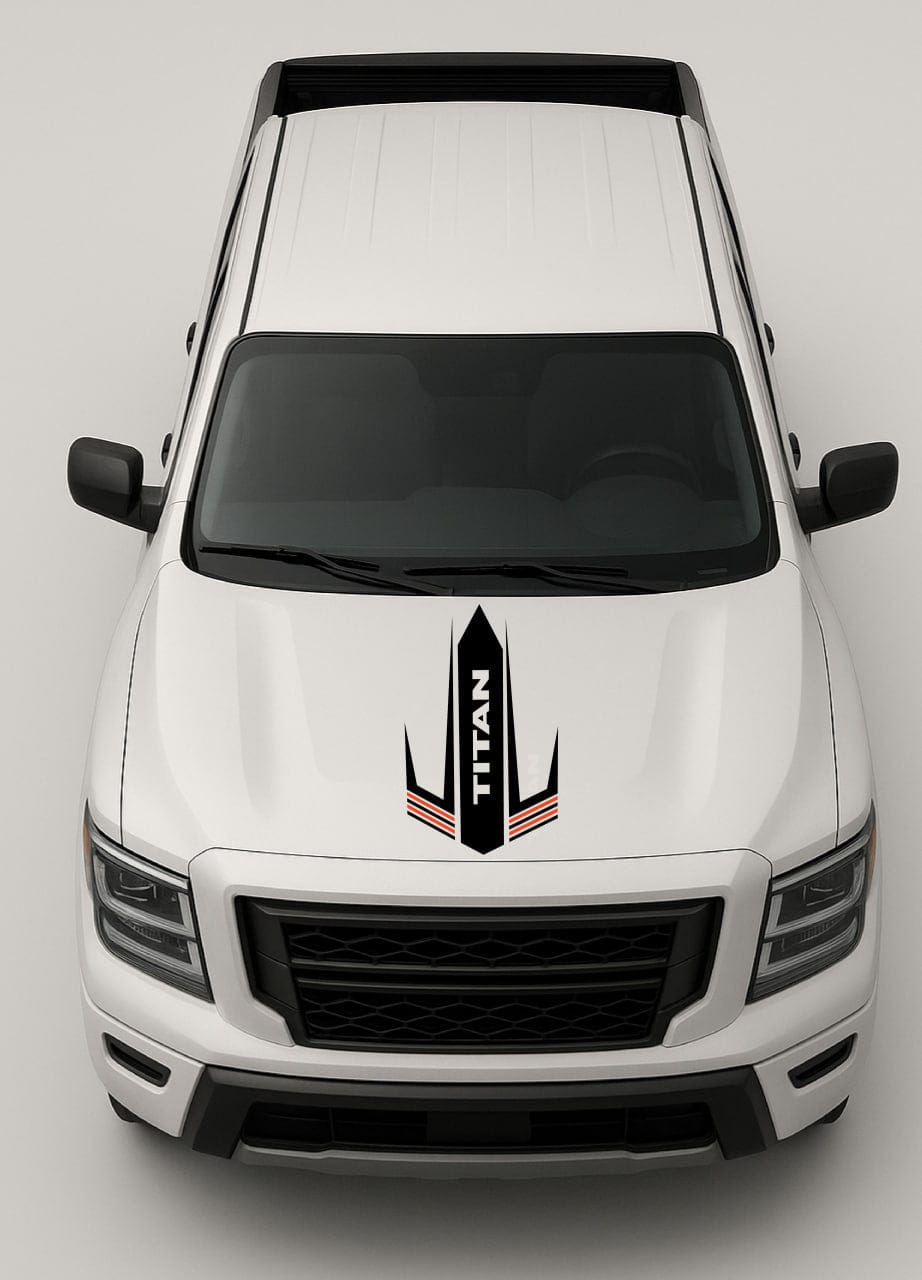 Performance Hood Line Graphic Compatible with Nissan Titan – High-Quality Vinyl