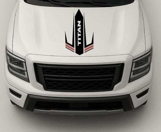 Performance Hood Line Graphic Compatible with Nissan Titan – High-Quality Vinyl