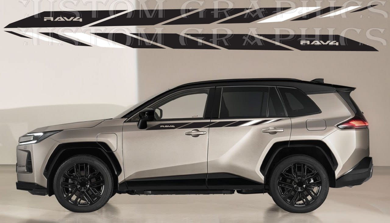 Premium Toyota RAV4 New Rear Style Design Vinyl Decal Kit Custom