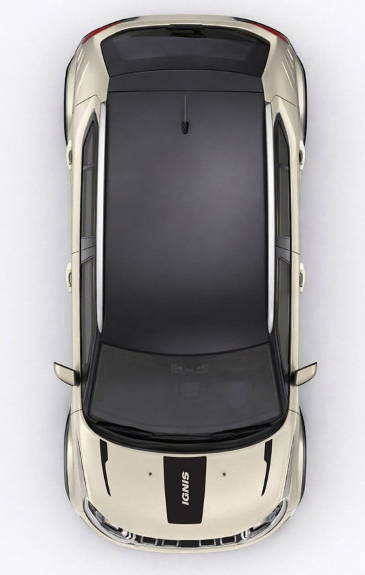 Top-down view of a car with 'IGNIS' branding on a white background