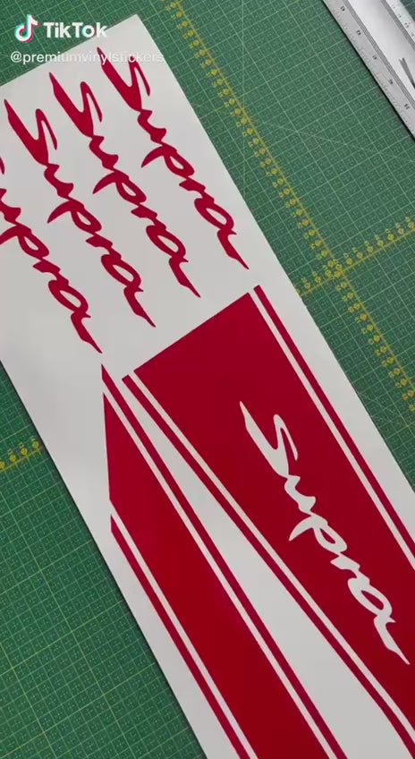Premium Vinyl Sticker Compatible With Toyota Supra Classic Design Exclusive car decals