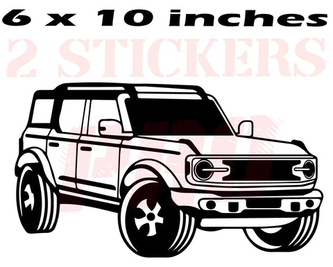 Vinyl 2 Stickers Ford Bronco Car Interior Table Decal Man Gifts wall decal