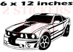 2 autocollants en vinyle Ford Mustang pour intérieur de voiture, décalcomanies de table, style mural