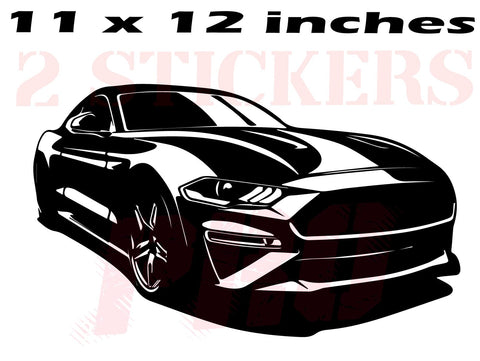 2 autocollants en vinyle Ford Mustang pour intérieur de voiture, décalcomanies de table, nouveau décalque mural 2022