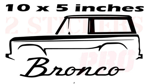 Vinyl 2 Stickers Ford Bronco Car Interior Table Decal Man Gifts wall decals