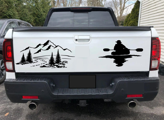 Autocollants compatibles avec le logo Honda Ridgeline Forest Mountain Kayak