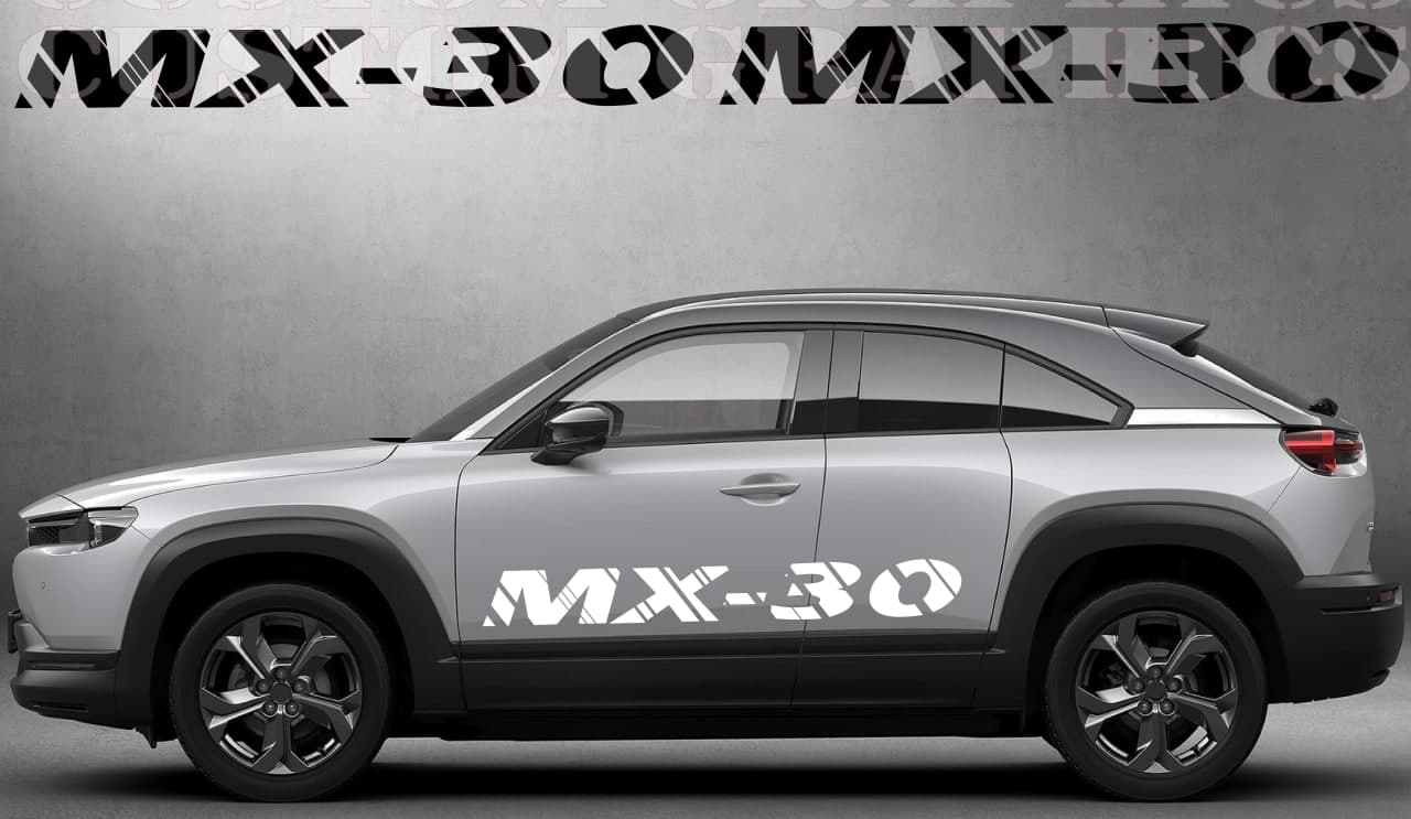 Nouvel autocollant compatible avec les autocollants à rayures en vinyle Mazda MX-30