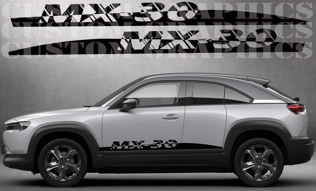 Nouvel autocollant compatible avec les bandes de vinyle Mazda MX-30, style de conception