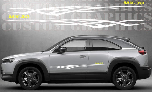 Autocollant compatible avec les bandes en vinyle Mazda MX-30, design tribal