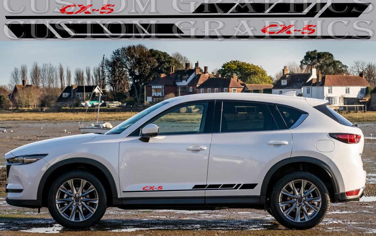 Sticker Compatible with Mazda CX5 Vinyl Stripes Decals Block Design