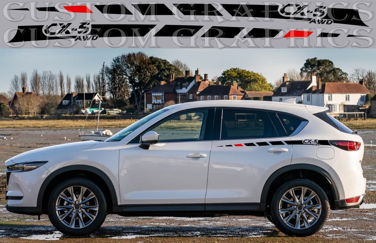Sticker Compatible with Mazda CX5 Vinyl Stripes Decals Back line design