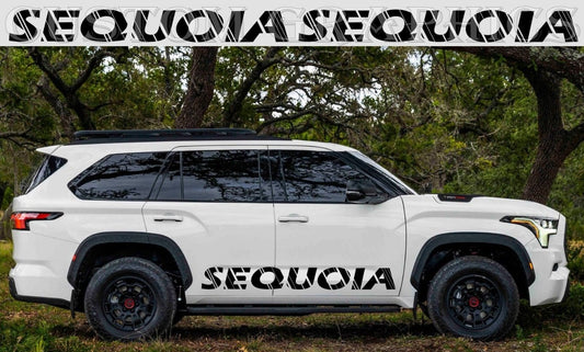 Premium Vinyl Sticker Compatible With Toyota Sequoia Name Design Sticker Street Auto