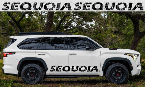 Vinyl Sticker Compatible With Toyota Sequoia Name Design
