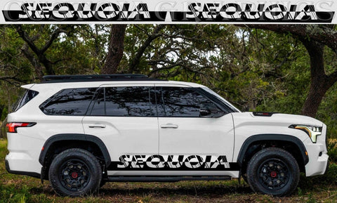 Premium Vinyl Sticker Compatible With Toyota Sequoia Name Line Design Vehicle Enhancement