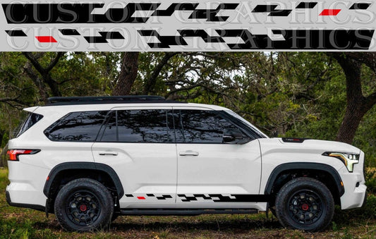Premium Vinyl Sticker Compatible With Toyota Sequoia Figure Line Design TRD pro Decals BFF