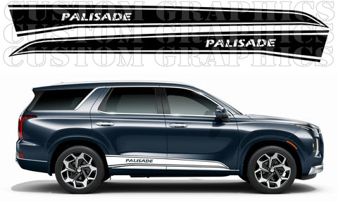 Stripes Compatible with Hyundai Palisade Classic Design Vinyl Decal Sticker