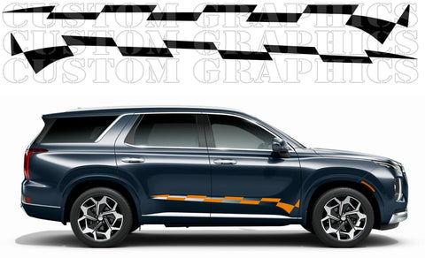 Stripes Compatible with Hyundai Palisade Block Design Vinyl