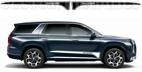 Stripes Compatible with Hyundai Palisade Classic Line Design Vinyl