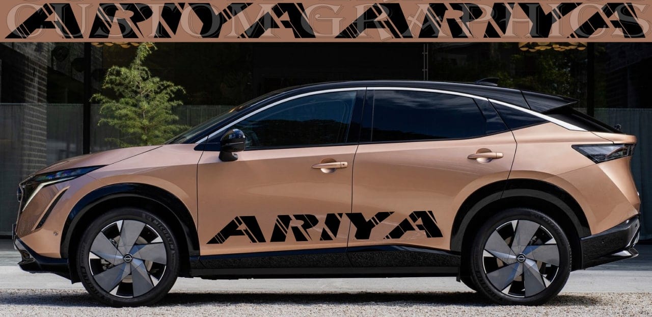 Sticker Compatible with Nissan Ariya New Name Design
