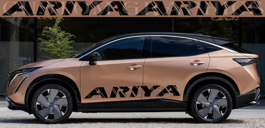 Autocollant compatible avec le nouveau design du nom Nissan Ariya 