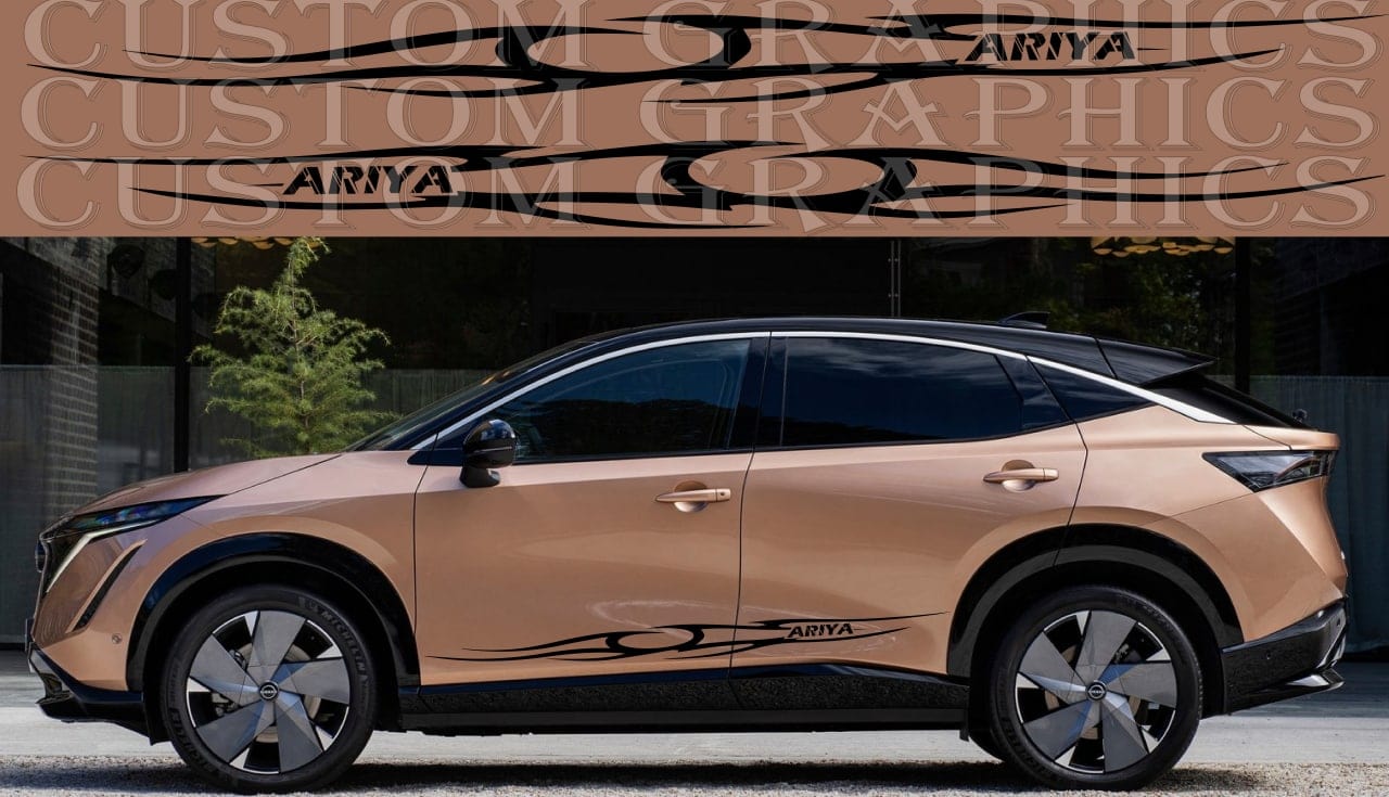 Autocollant compatible avec Nissan Ariya Nouveau design tribal 