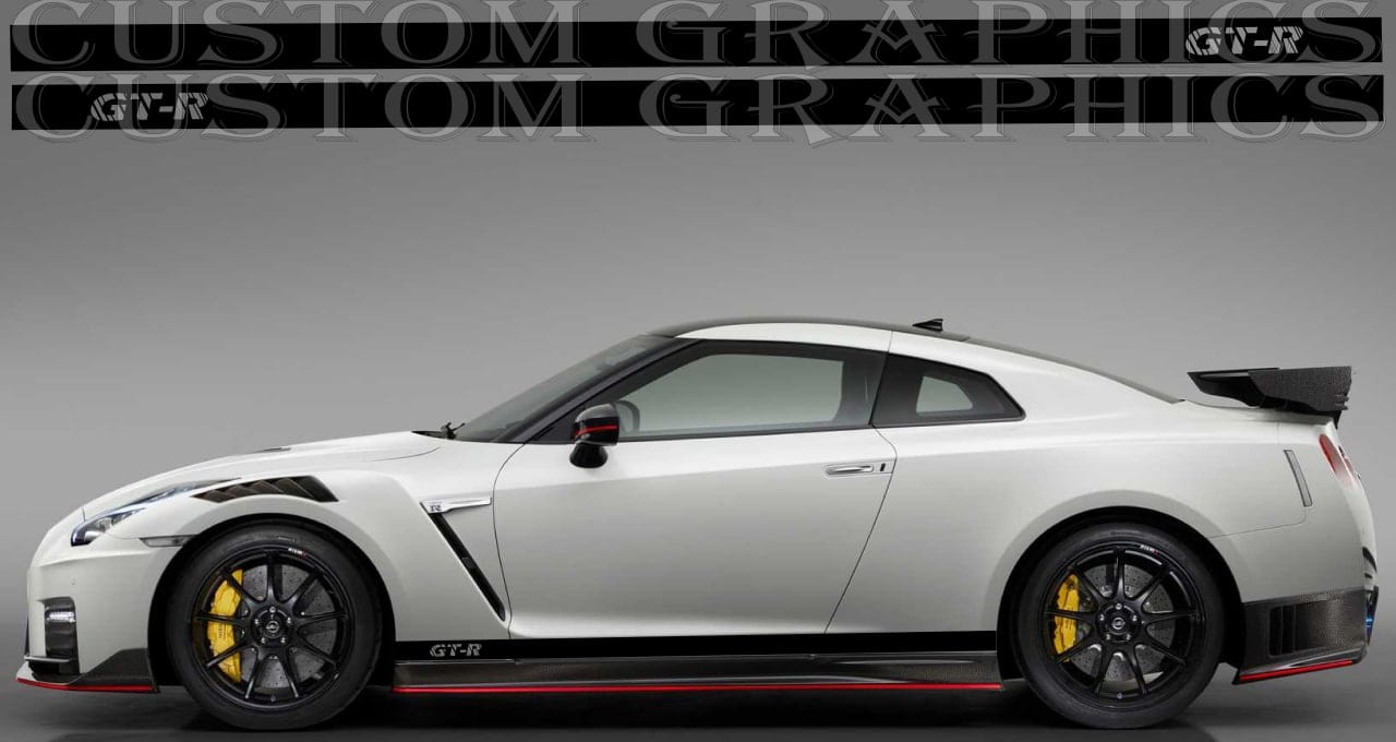 Premium Hood Stickers Compatible With Nissan GT-R GTR Sport Racing Classic Line Design