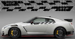 Decal Sticker Vinyl Side Racing Stripes for Nissan GT-R Up Line Design