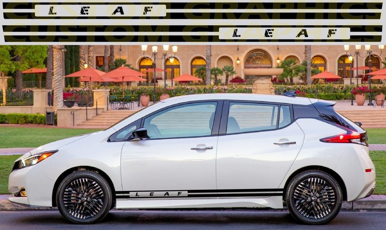 2x Autocollant en vinyle pour Nissan Leaf New Line Design 