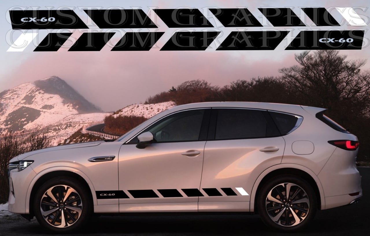 Nouvel autocollant unique compatible avec le kit de carrosserie en vinyle Mazda CX-60