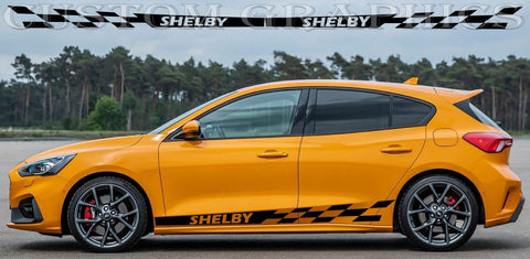 Sticker Stripes Compatible With Ford Focus Shelby Design Decal Vinyl