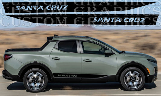 Premium Quality Vinyl Sticker Compatible with for Hyundai Santa Cruz Classic car Decals