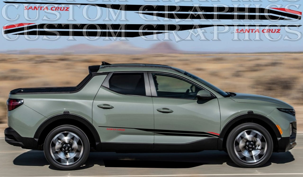 Premium Quality Vinyl Sticker Compatible with for Hyundai Santa Cruz refresh Style Design