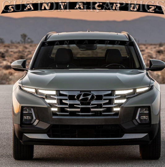 Premium Hood Window Sticker Compatible with for HYUNDAI Santa Cruz Mountain Design