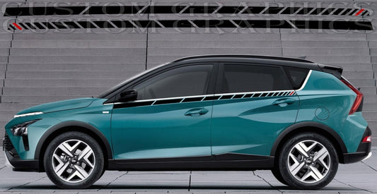 Autocollant compatible avec Hyundai BAYON Up Line Design Decal Vinyl