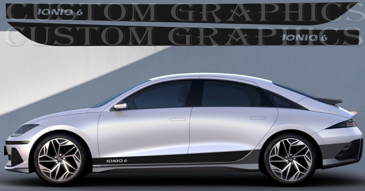 Bandes compatibles avec le vinyle design Hyundai Ioniq 6