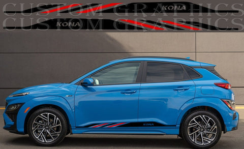 Sticker Compatible with Hyundai Kona Decal Vinyl Side Door New Stripes