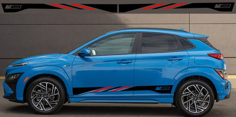 Premium Sticker Compatible with Hyundai Kona Decal Vinyl Side Door New Stripes