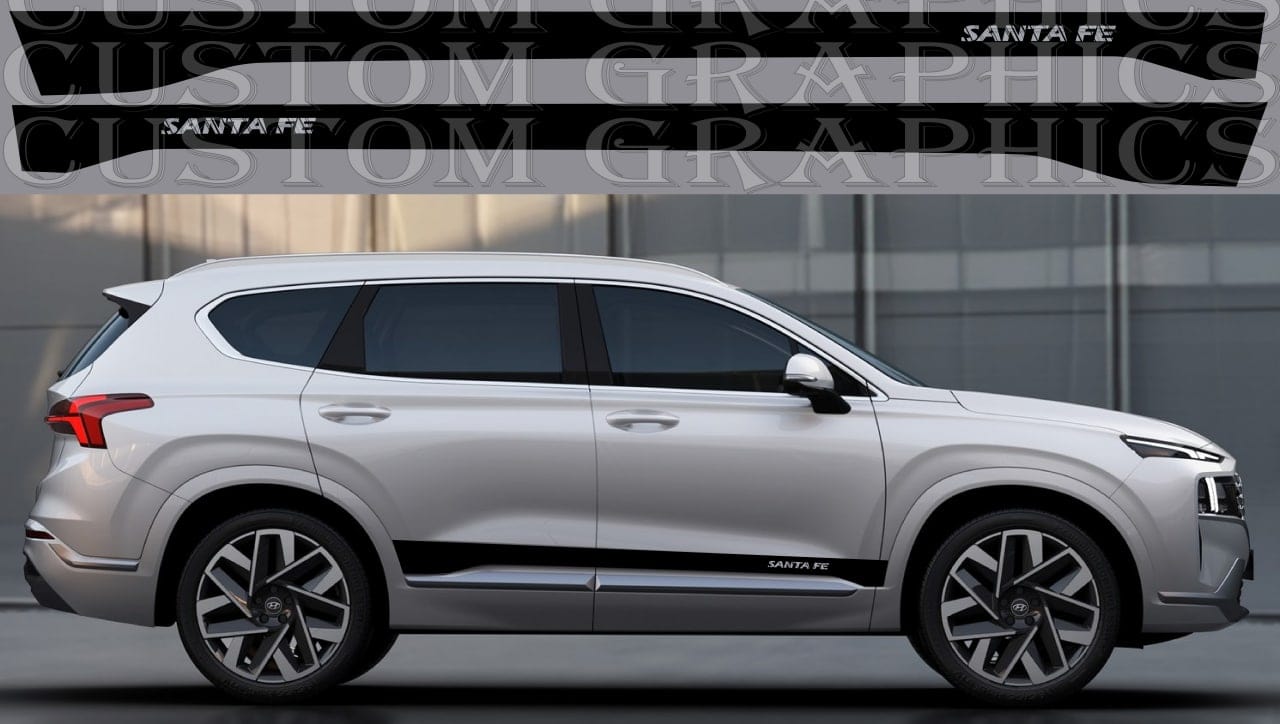 Autocollant compatible avec Hyundai Santa Fe Decal Nouveau design classique
