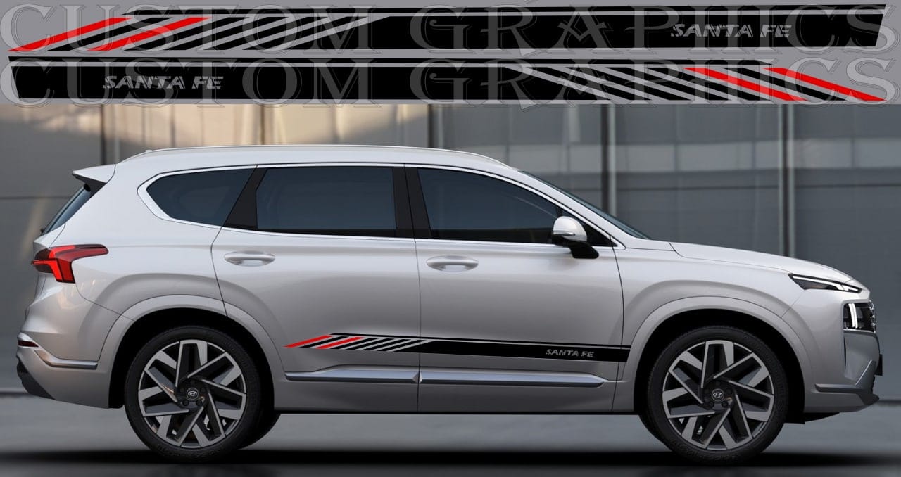 Autocollant compatible avec Hyundai Santa Fe Decal Nouveau design