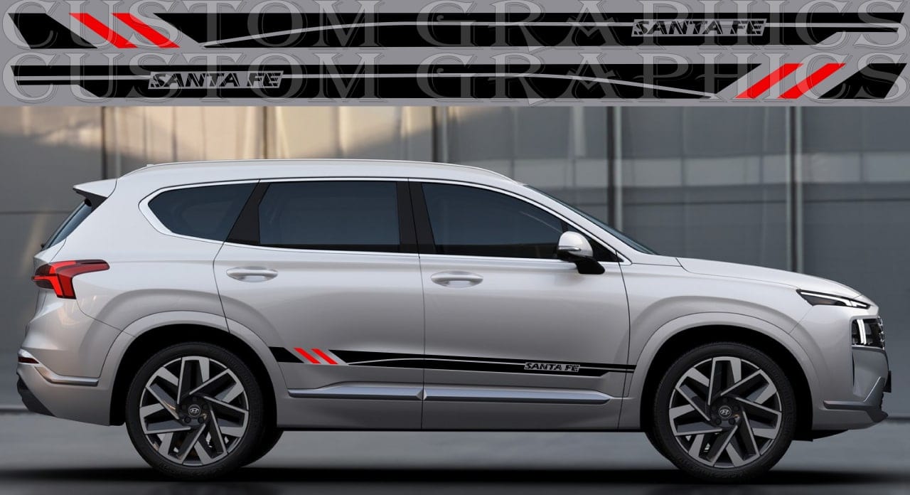 Autocollant compatible avec Hyundai Santa Fe Decal Design unique