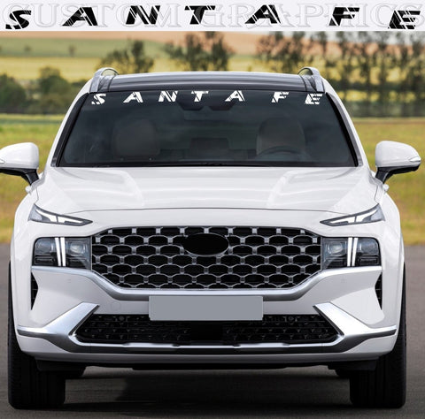 Window Sticker Compatible with Hyundai Santa Fe Decal new Design