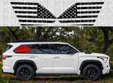 Window Sticker Compatible With Toyota Sequoia American Flag Design