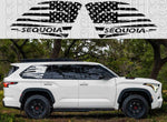 Vinyl Sticker Compatible With Toyota Sequoia Flag American Window Design