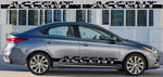 Stripes Compatible with Hyundai Accent Logo Design Vinyl