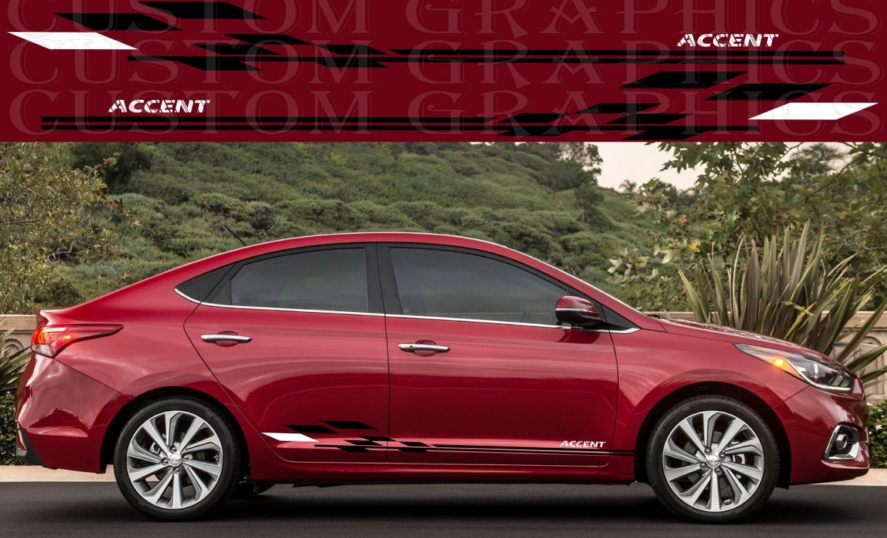 Bandes compatibles avec la finition en vinyle Hyundai Accent