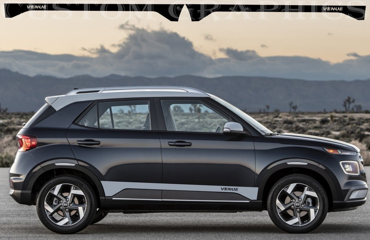 Autocollant compatible avec le vinyle de conception de style Hyundai Venue
